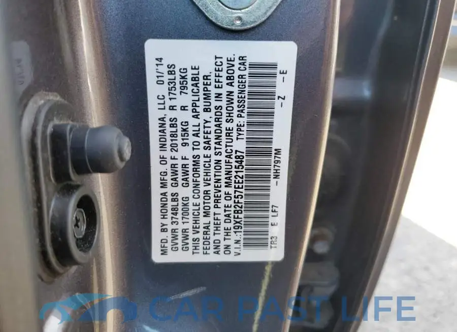 19XFB2F57EE215487# 12