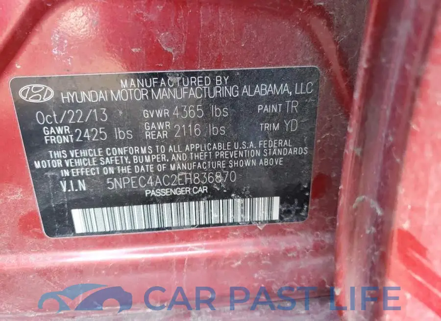 5NPEC4AC2EH836870# 12