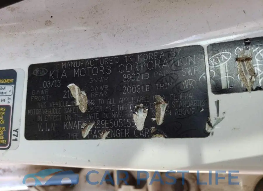KNAFX4A89E5051554# 12