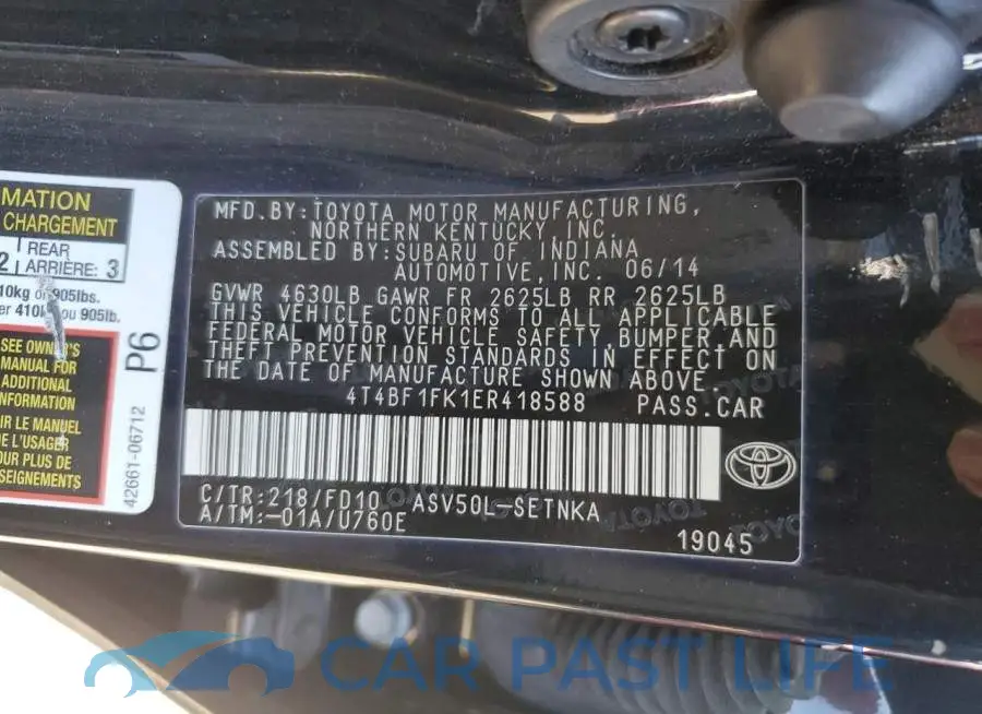 4T4BF1FK1ER418588# 12