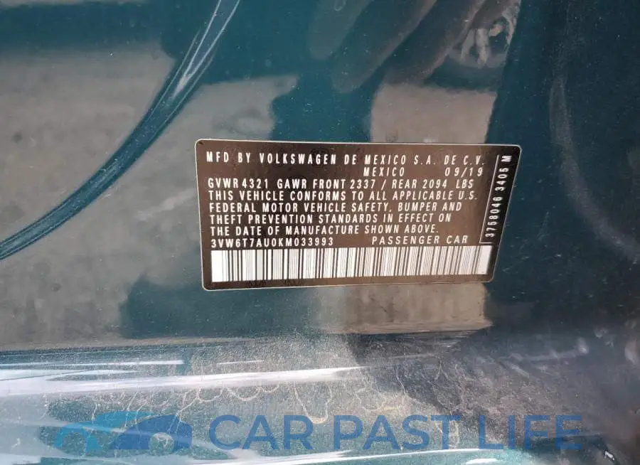 3VW6T7AU0KM033993# 13