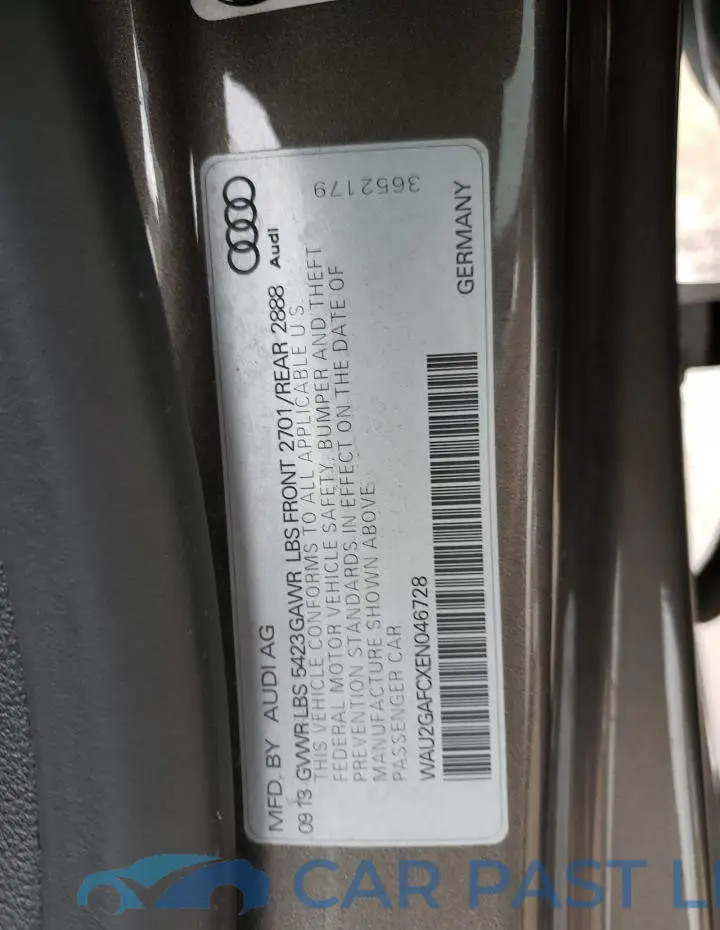WAU2GAFCXEN046728# 13