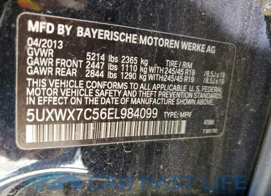 5UXWX7C56EL984099# 12