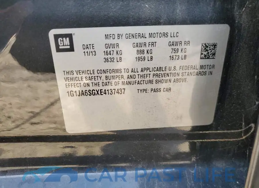 1G1JA6SGXE4137437# 12
