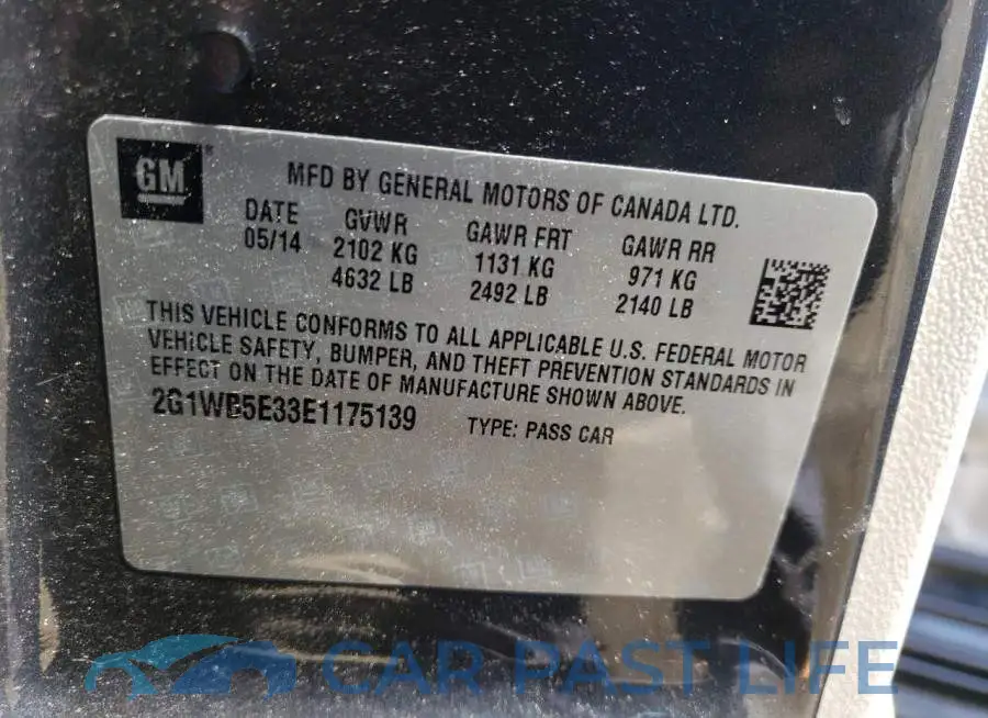 2G1WB5E33E1175139# 10