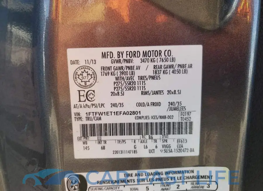 1FTFW1ET1EFA02801# 13