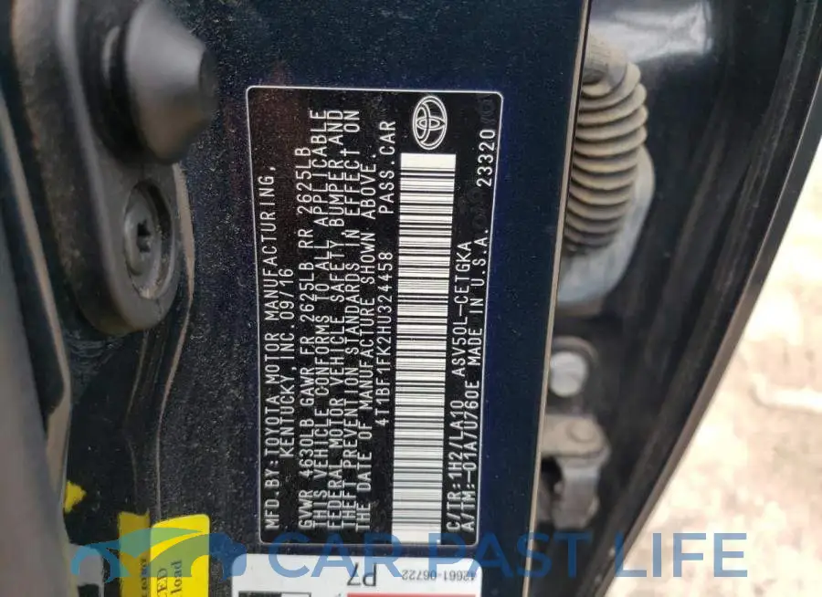 4T1BF1FK2HU324458# 12