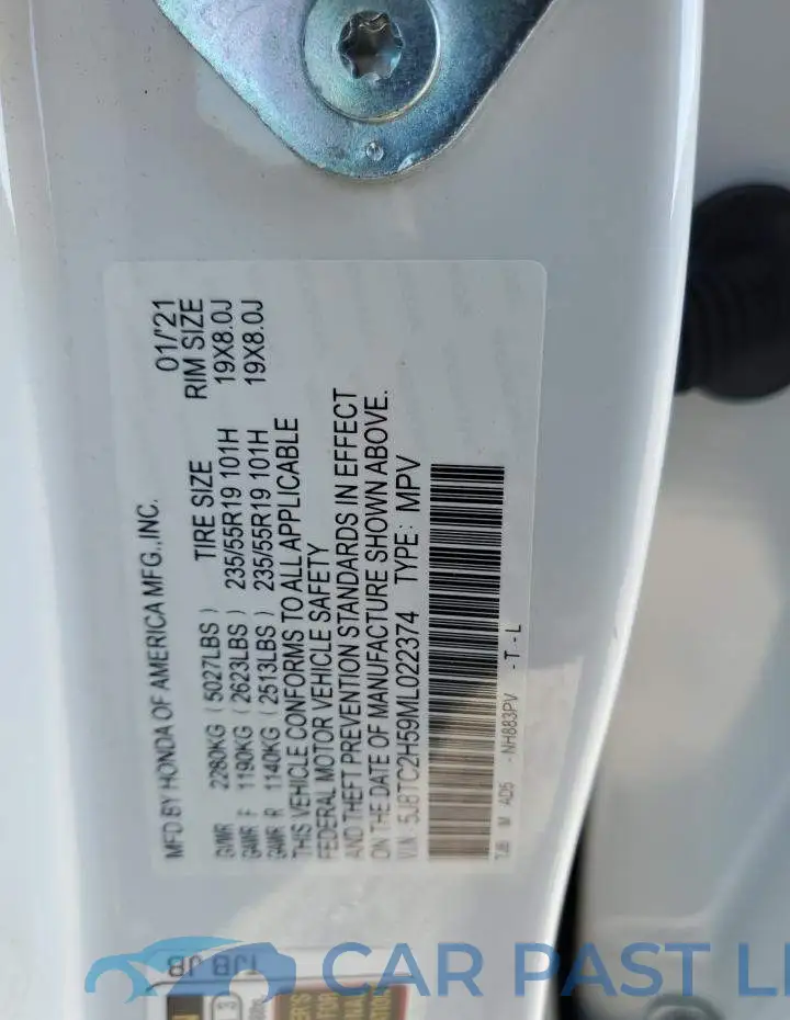 5J8TC2H59ML022374# 12