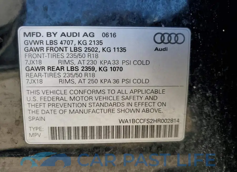 WA1BCCFS2HR002814# 13