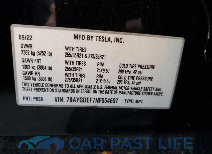 7SAYGDEF7NF554697# 14