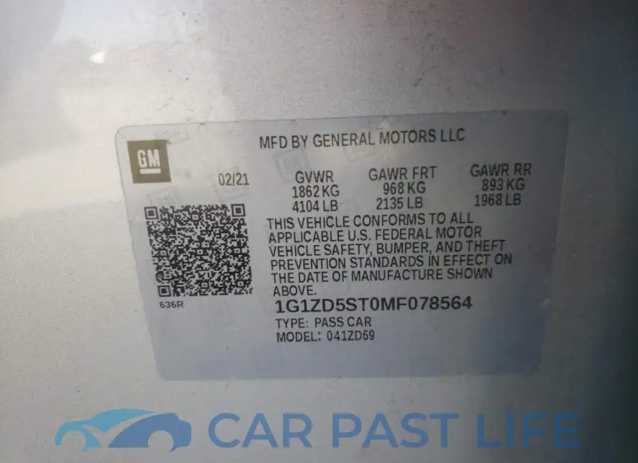 1G1ZD5ST0MF078564# 12