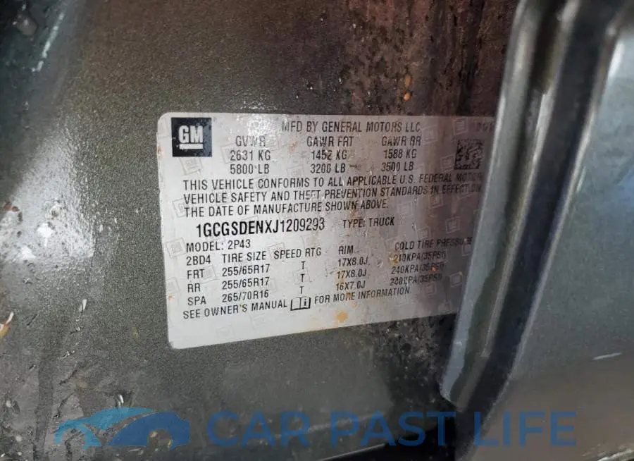 1GCGSDENXJ1209293# 13