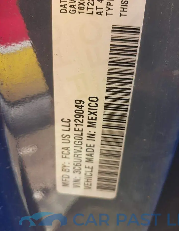 3C6URVJG0LE129049# 12