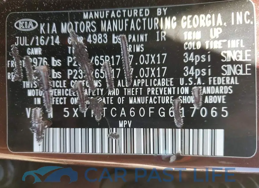 5XYKTCA60FG617065# 12