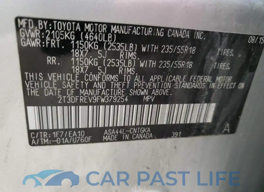 2T3DFREV9FW379254# 14