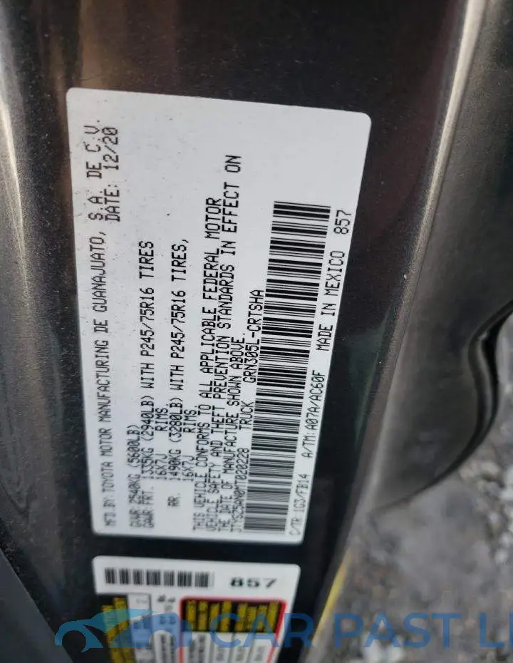 3TYSZ5AN0MT020228# 12