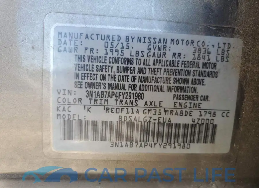 3N1AB7AP4FY291980# 12