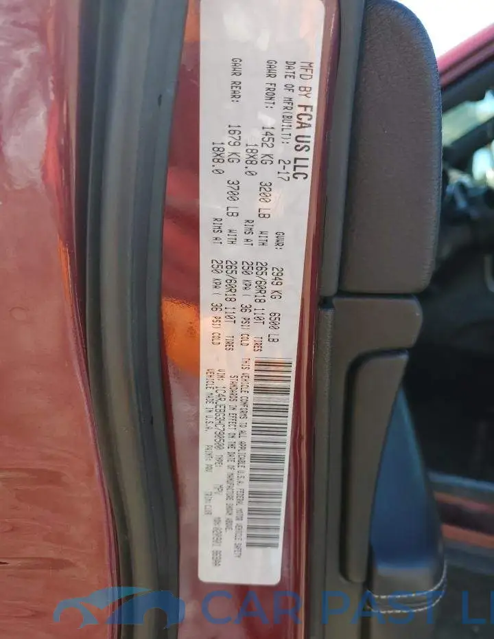 1C4RJEBG3HC790500# 12