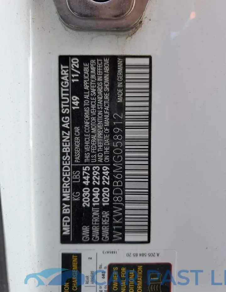 W1KWJ8DB6MG058912# 12