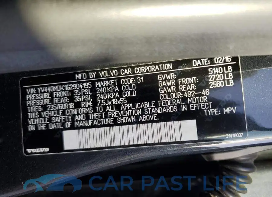 YV440MDK1G2904195# 13