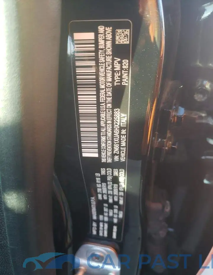ZN661XUA6HX225883# 12