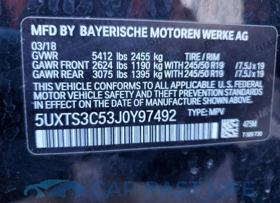 5UXTS3C53J0Y97492# 12