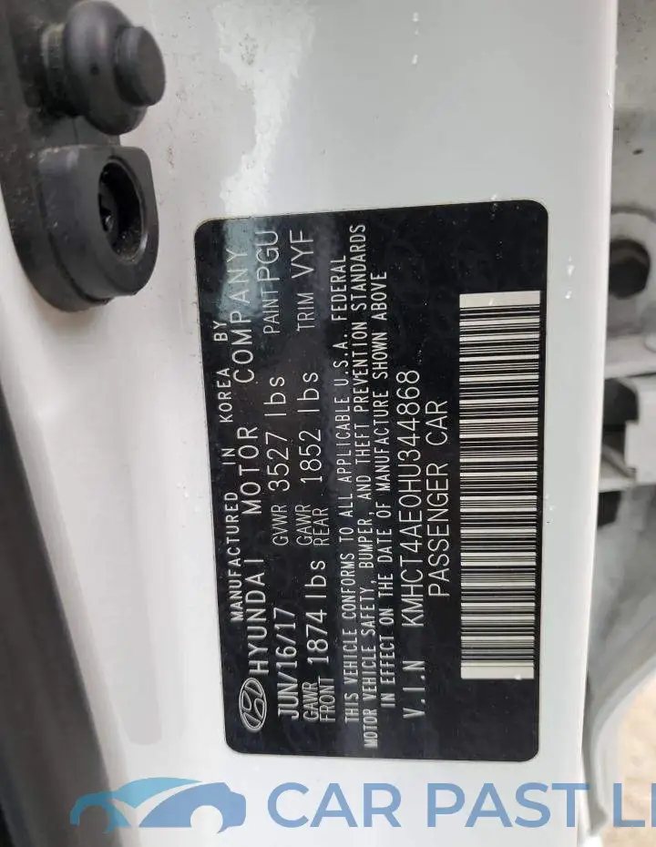 KMHCT4AE0HU344868# 12