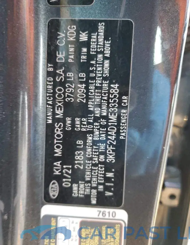 3KPF24AD1ME335584# 12