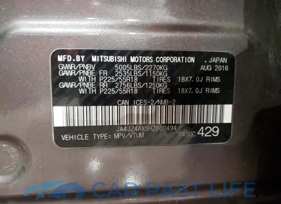 JA4JZ4AX5HZ600494# 12