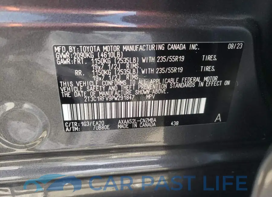2T3C1RFV9PW291847# 14