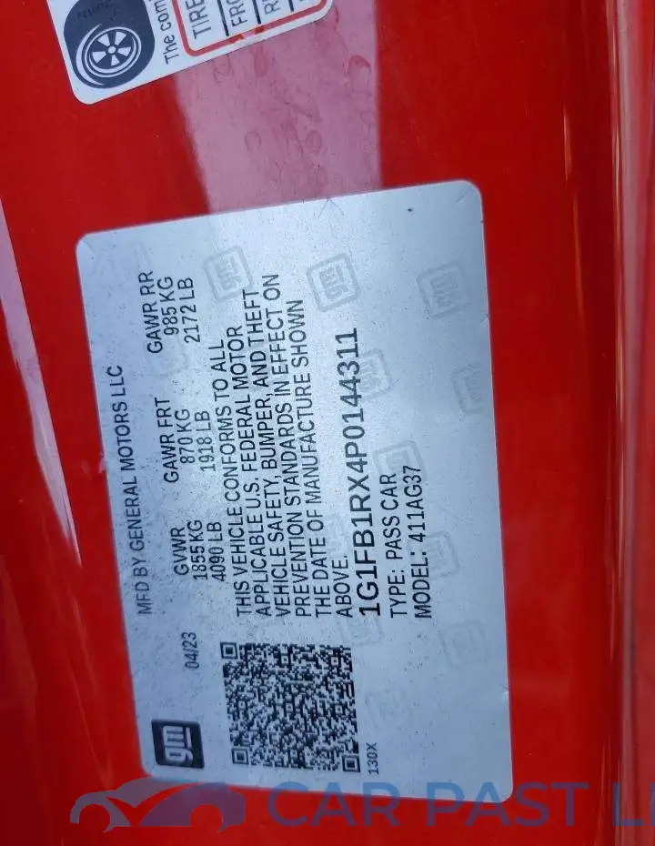 1G1FB1RX4P0144311# 13