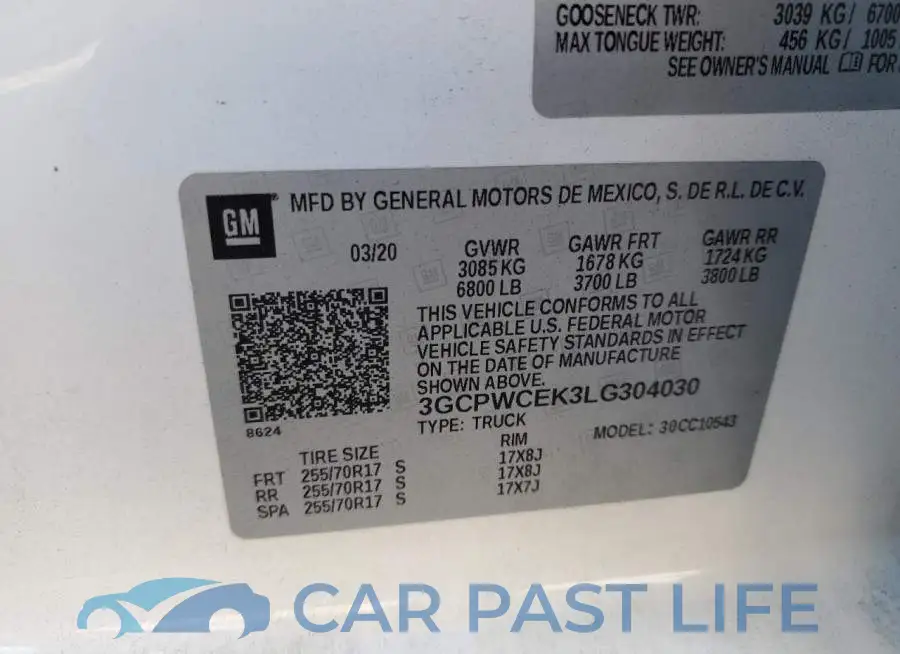 3GCPWCEK3LG304030# 13