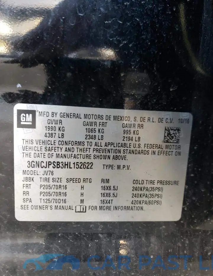 3GNCJPSB3HL152622# 12