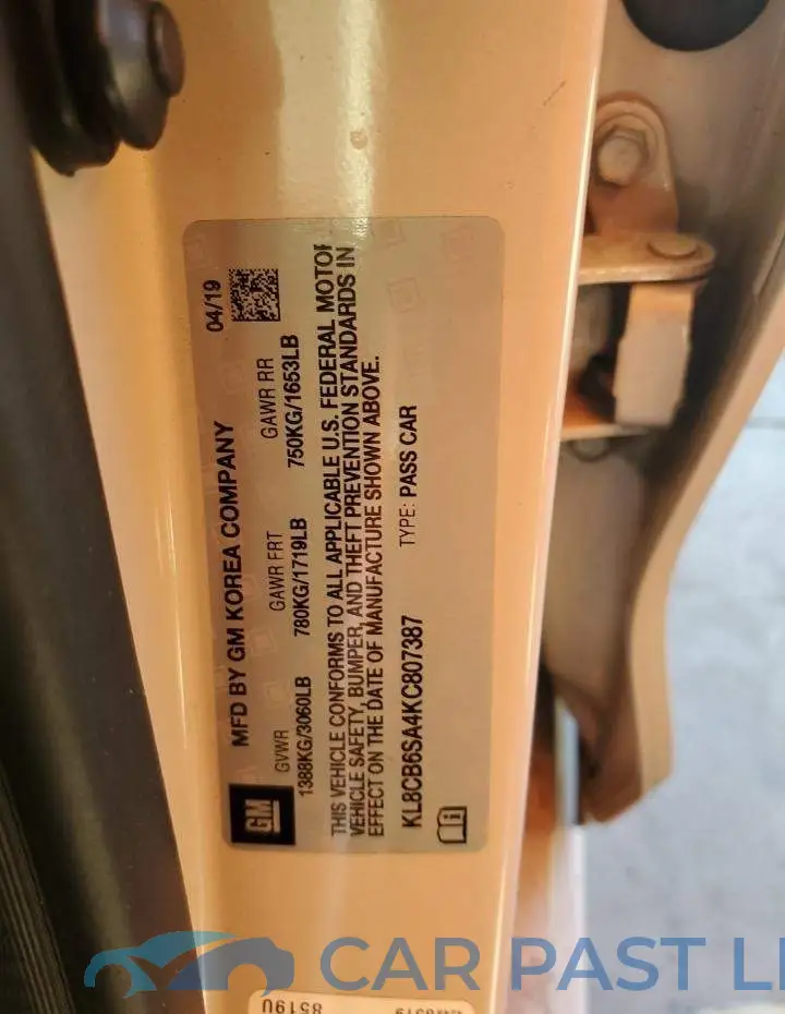 KL8CB6SA4KC807387# 12