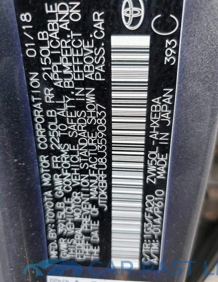 JTDKBRFU8J3590837# 13