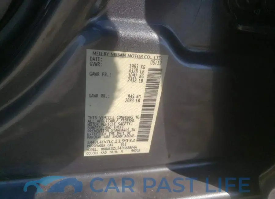 1N4BL4CV7LC119932# 12