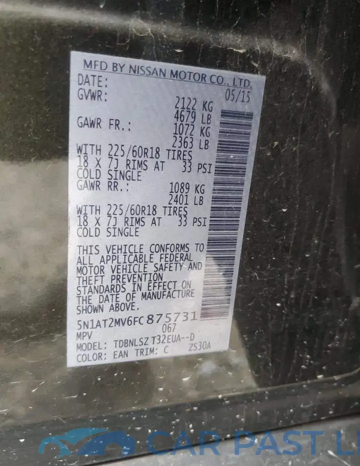 5N1AT2MV6FC875731# 13