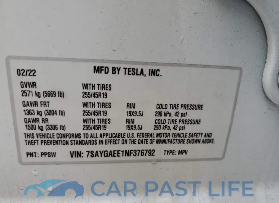 7SAYGAEE1NF376792# 13