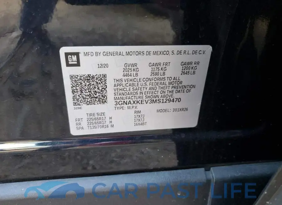 3GNAXKEV3MS129470# 13