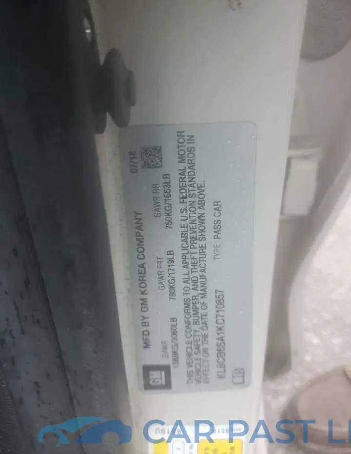 KL8CB6SA1KC710857# 12
