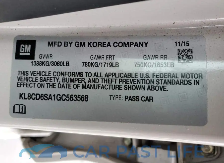 KL8CD6SA1GC563568# 12