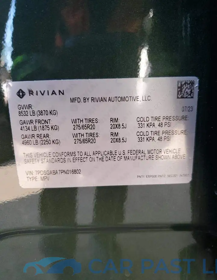 7PDSGABA7PN016802# 12