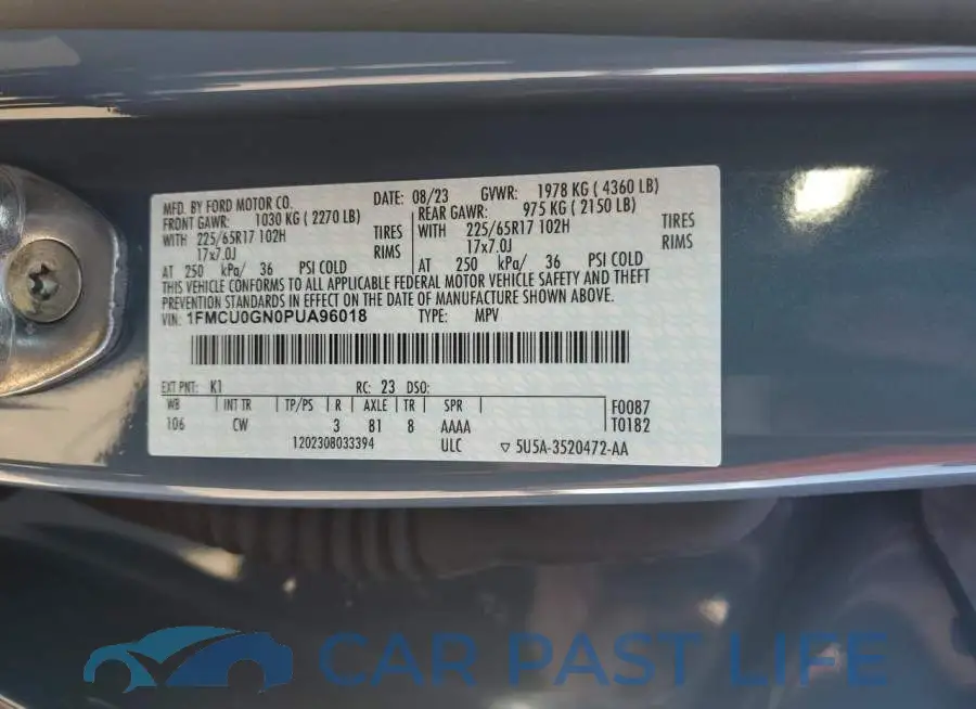 1FMCU0GN0PUA96018# 13