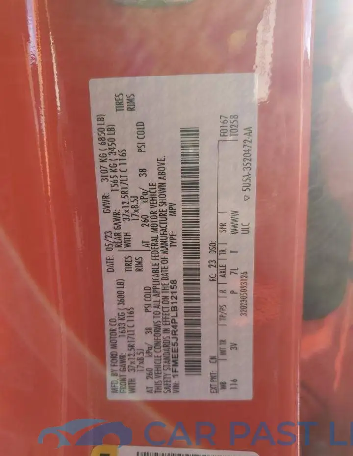 1FMEE5JR4PLB12158# 12