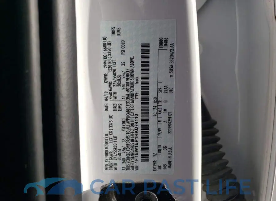 1FTEW1EP1KKD74110# 12