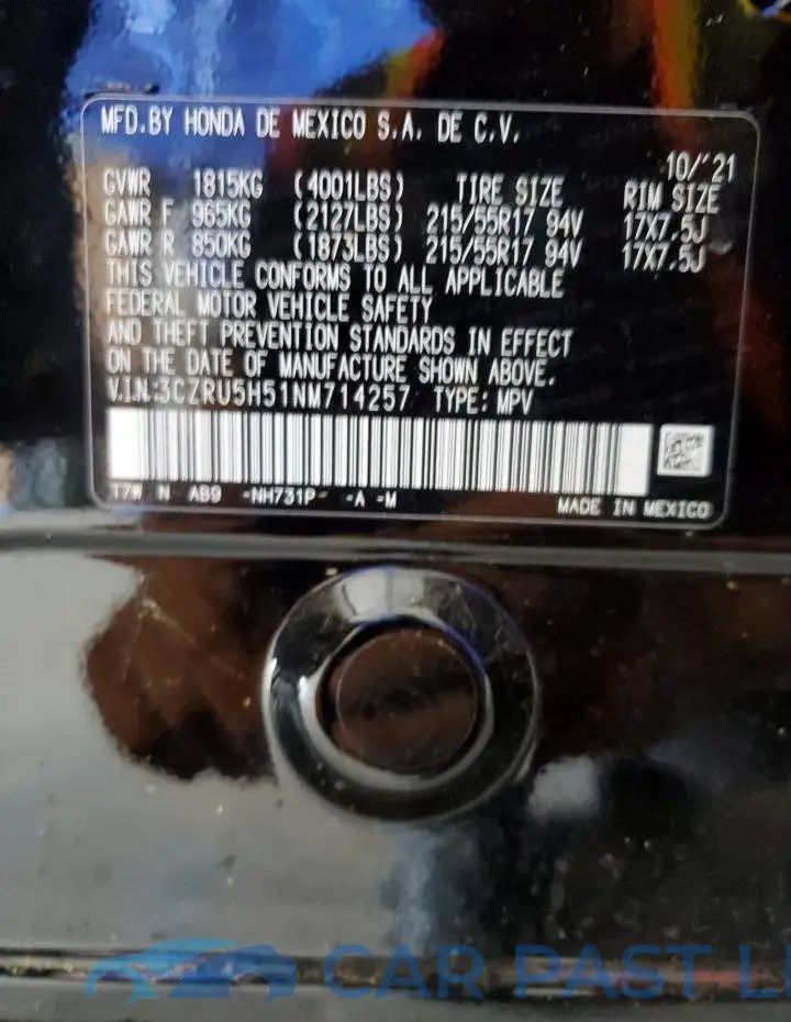 3CZRU5H51NM714257# 13