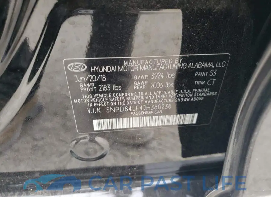 5NPD84LF4JH380238# 12