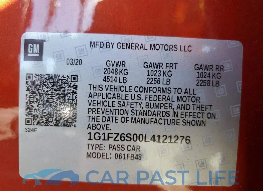 1G1FZ6S00L4121276# 13