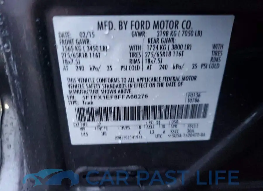 1FTFX1EF8FFA66276# 12