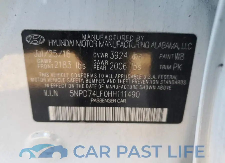 5NPD74LF0HH111490# 12